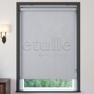 Gray Matte Linen Roller Blinds | cascade