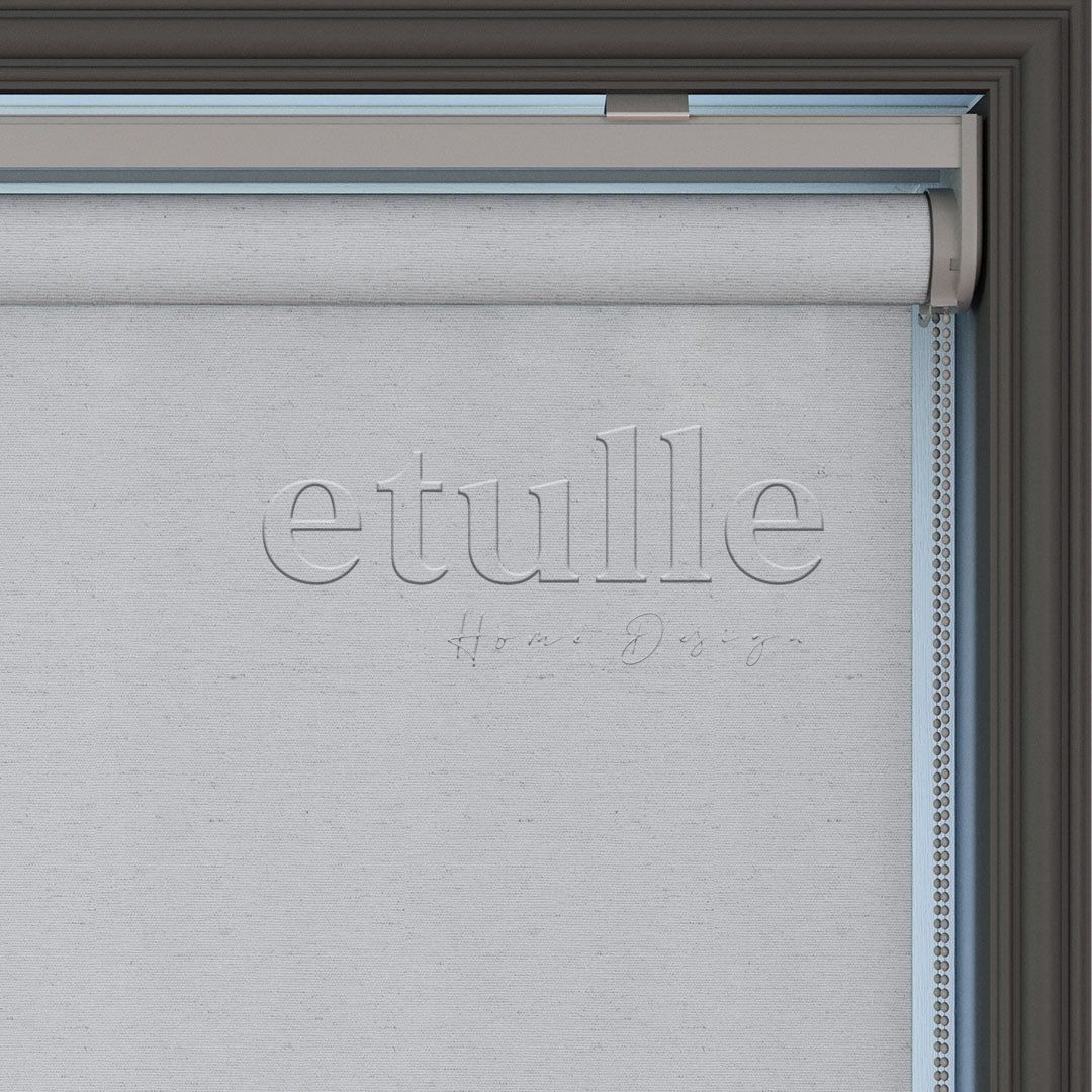 Gray Matte Linen Roller Blinds | cascade
