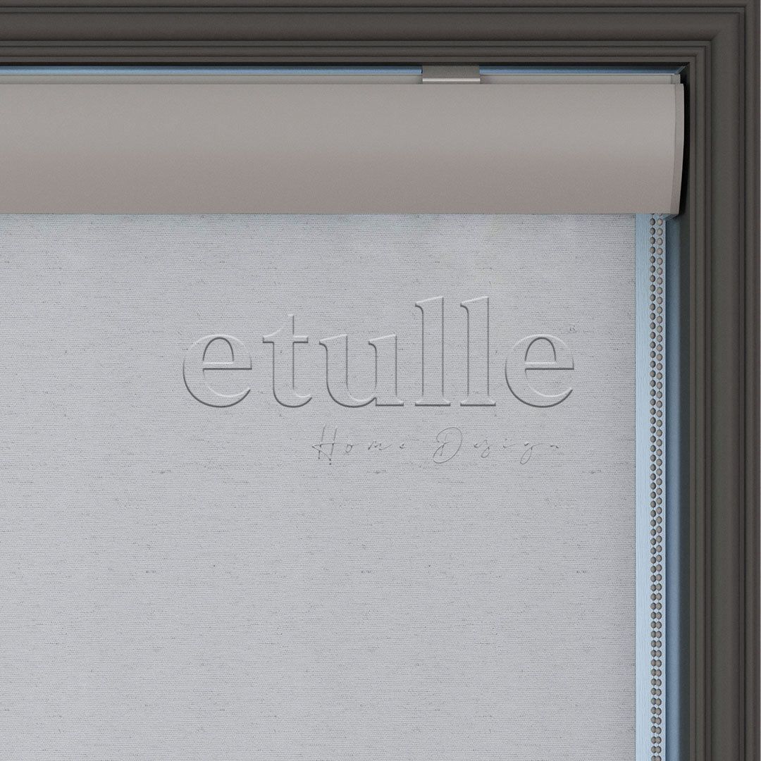 Gray Matte Linen Roller Blinds | cascade