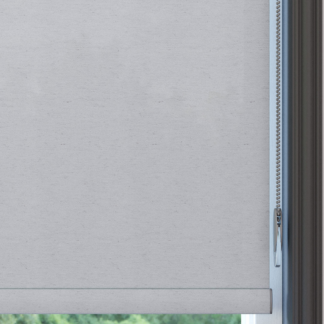 Gray Matte Linen Roller Blinds | cascade