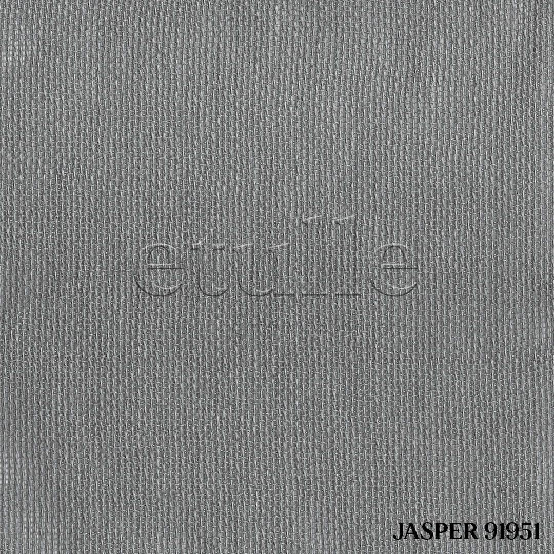 Gri Parlak Düz Dokulu Tül Perde | Jasper