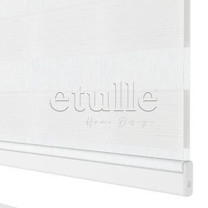 White Plain Zebra Curtain | Harlow
