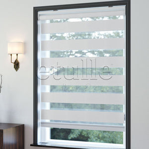 White Plain Zebra Curtain | Harlow