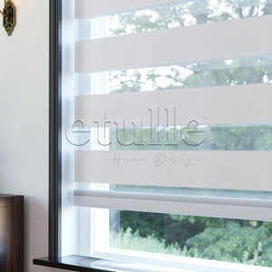 White Plain Zebra Curtain | Harlow