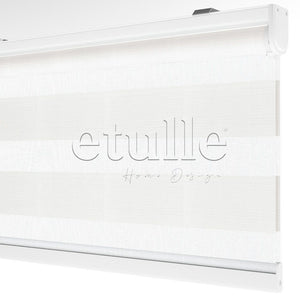 White Plain Zebra Curtain | Harlow
