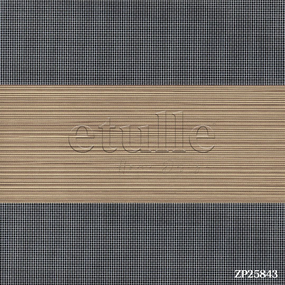 Brown Plain Zebra Curtain | Harlow