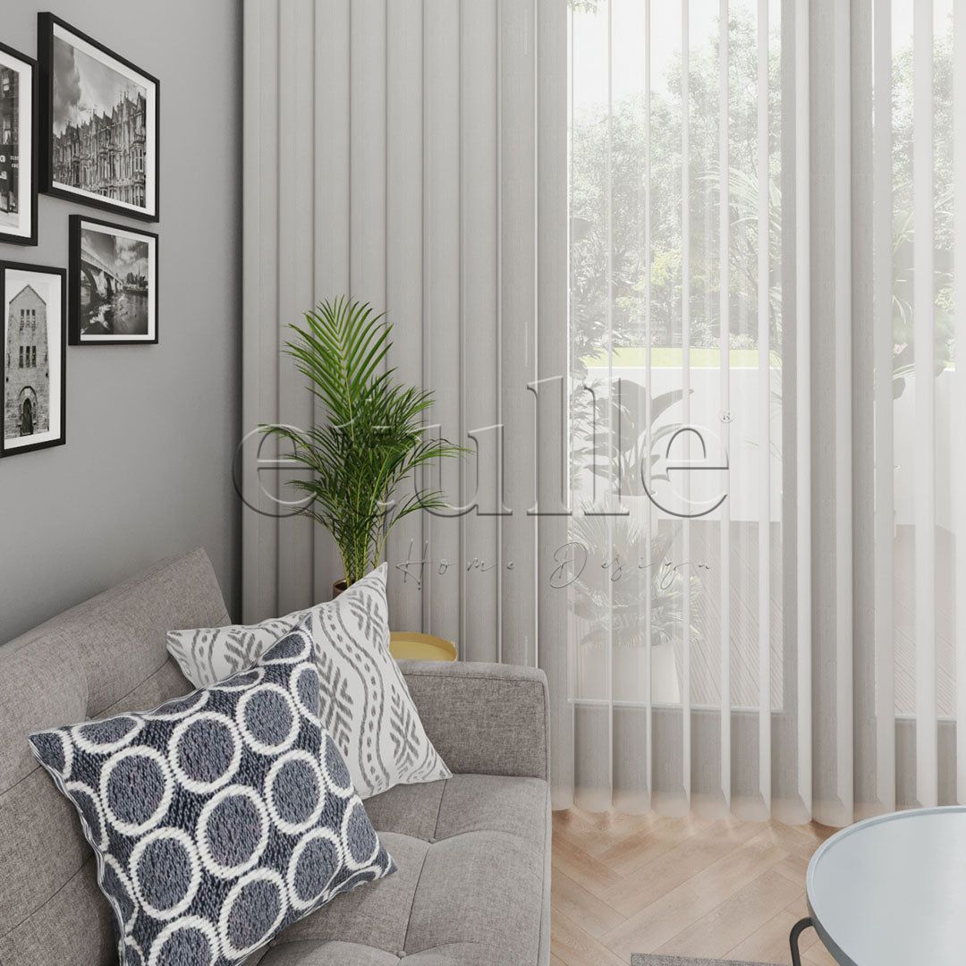 Isolate - Jacquard Vertical Tulle Curtain