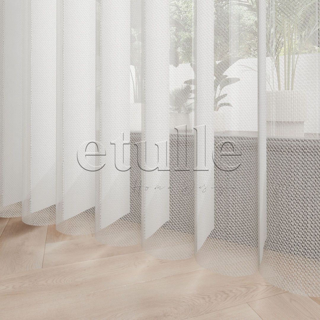 Isolate - Jacquard Vertical Tulle Curtain