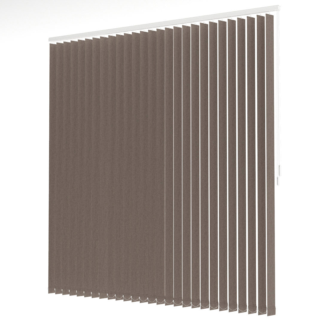 Brown Blackout Fabric Vertical Blinds | Seraphina