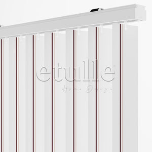 Brown - Pink Striped PVC Vertical Blinds