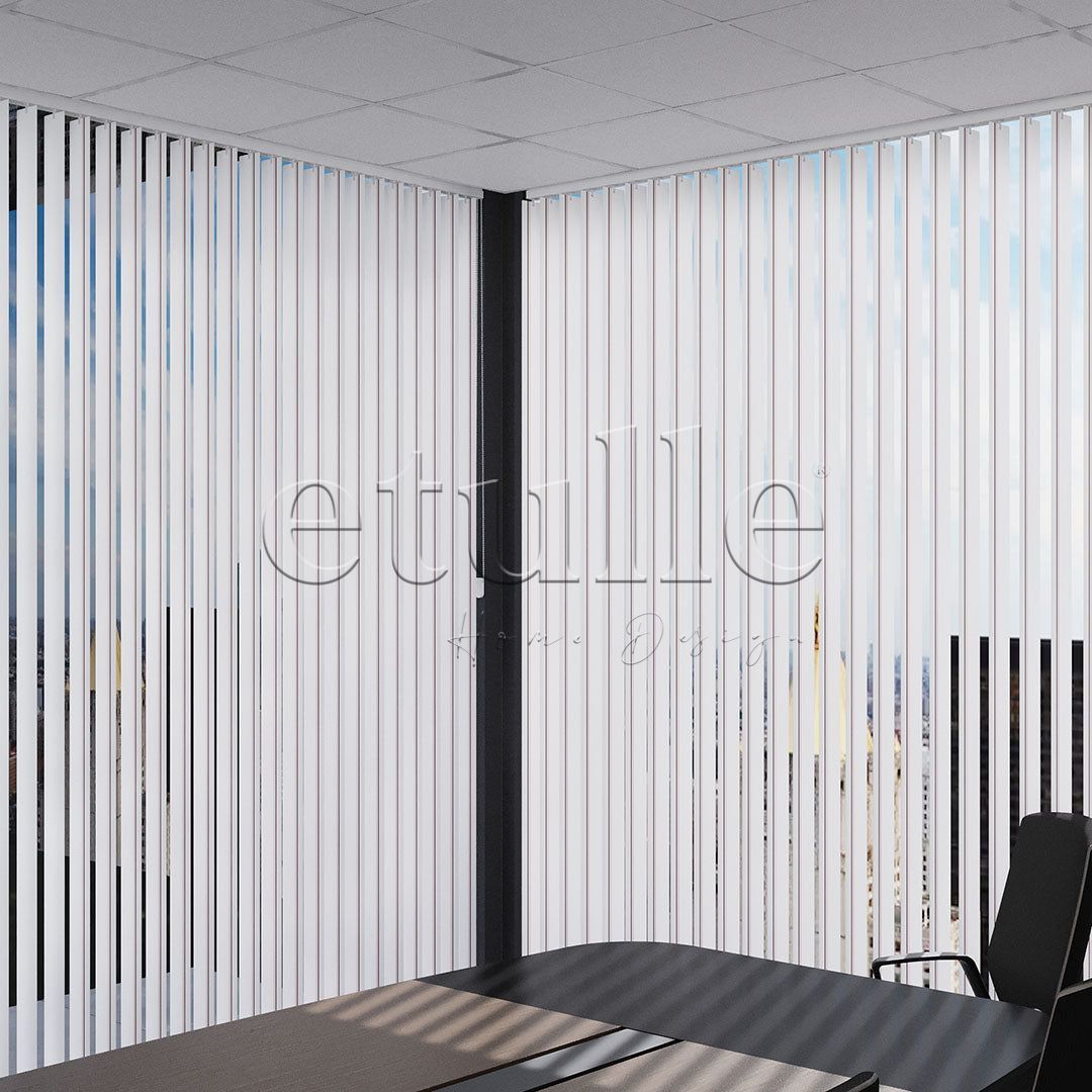 Brown - Pink Striped PVC Vertical Blinds