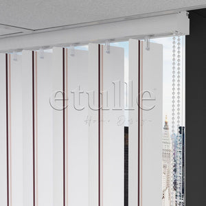 Brown - Pink Striped PVC Vertical Blinds
