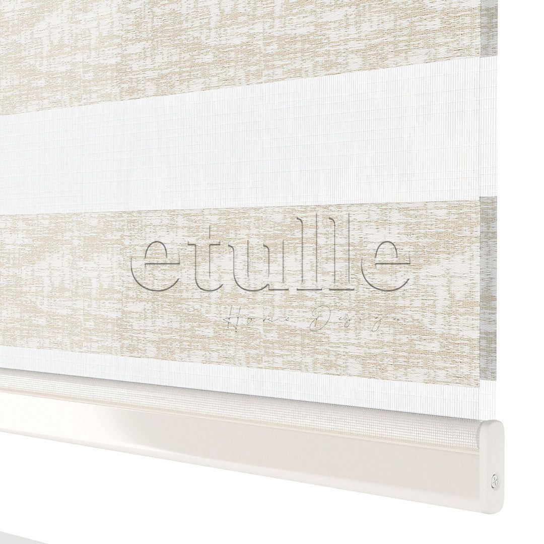 Cream Patterned Zebra Curtain | Kensal