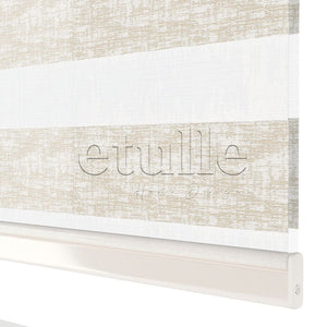 Cream Patterned Zebra Curtain | Kensal