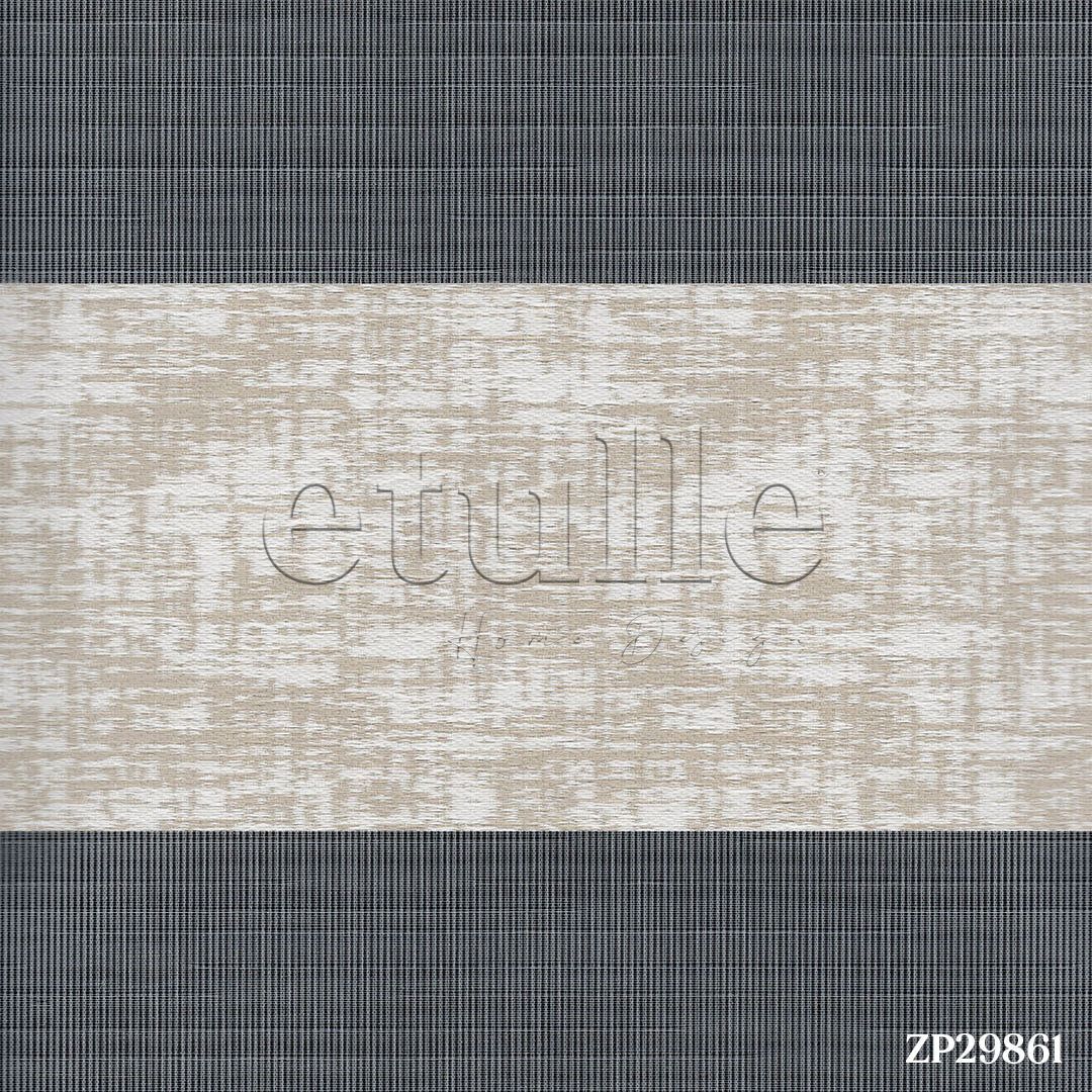 Krem Desenli Zebra Perde | Kensal