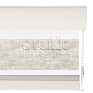 Cream Patterned Zebra Curtain | Kensal