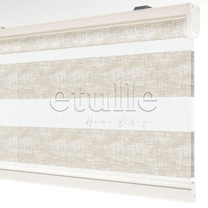 Cream Patterned Zebra Curtain | Kensal