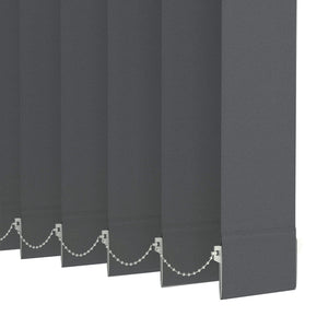 Dark Grey Plain Fabric Vertical Blinds | Luca