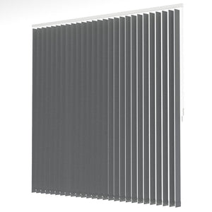 Dark Grey Plain Fabric Vertical Blinds | Luca