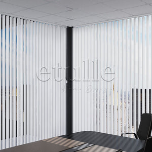 Dark Grey - Grey Striped PVC Vertical Blinds