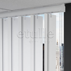 Dark Grey - Grey Striped PVC Vertical Blinds