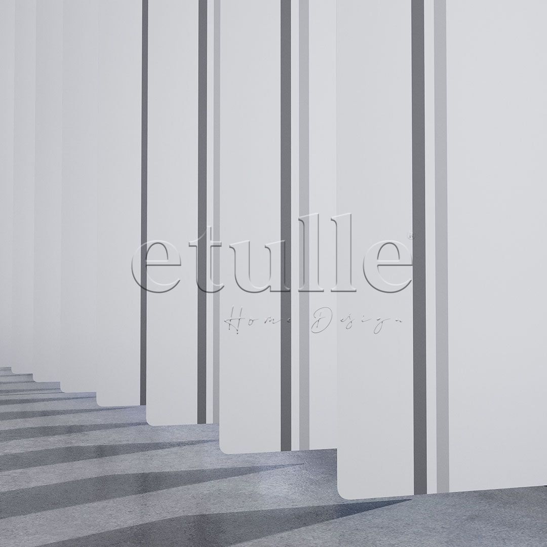 Dark Grey - Grey Striped PVC Vertical Blinds