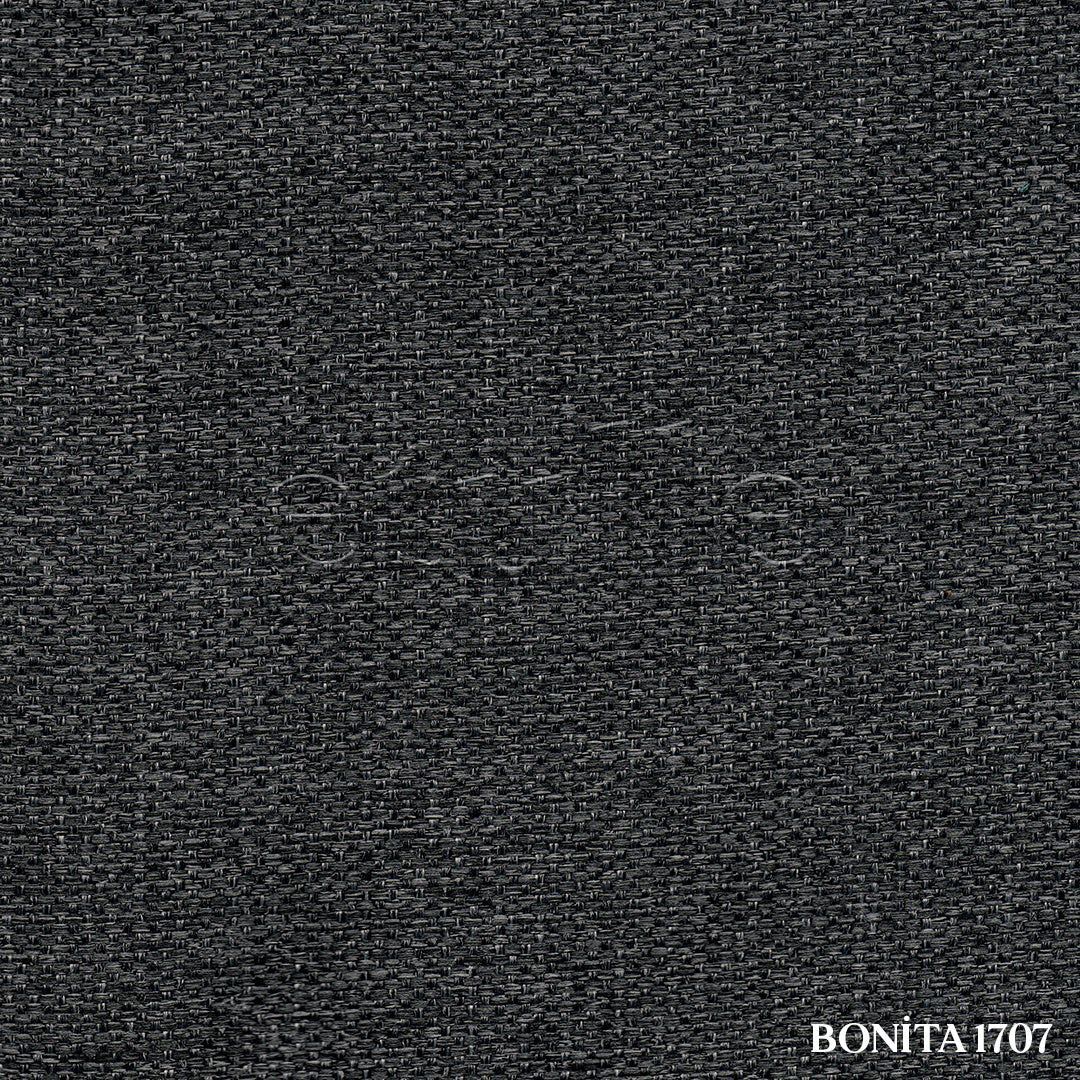Koyu Gri Hasır Keten Karartma Fon Perde | Bonita