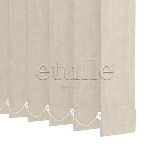 Dark Cream Blackout Fabric Vertical Blinds | Seraphina