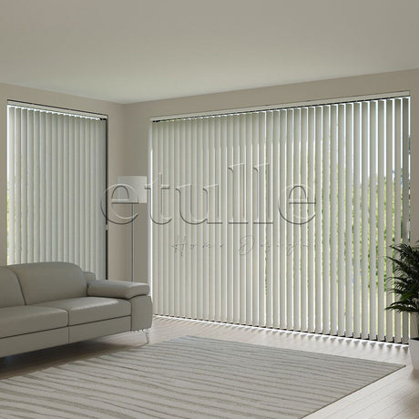 Dark Cream Plain Fabric Vertical Blinds | Luca
