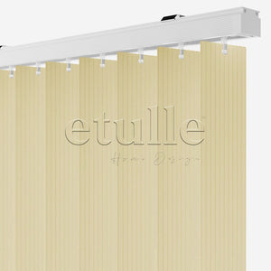 Dark Cream Channeled PVC Vertical Blinds