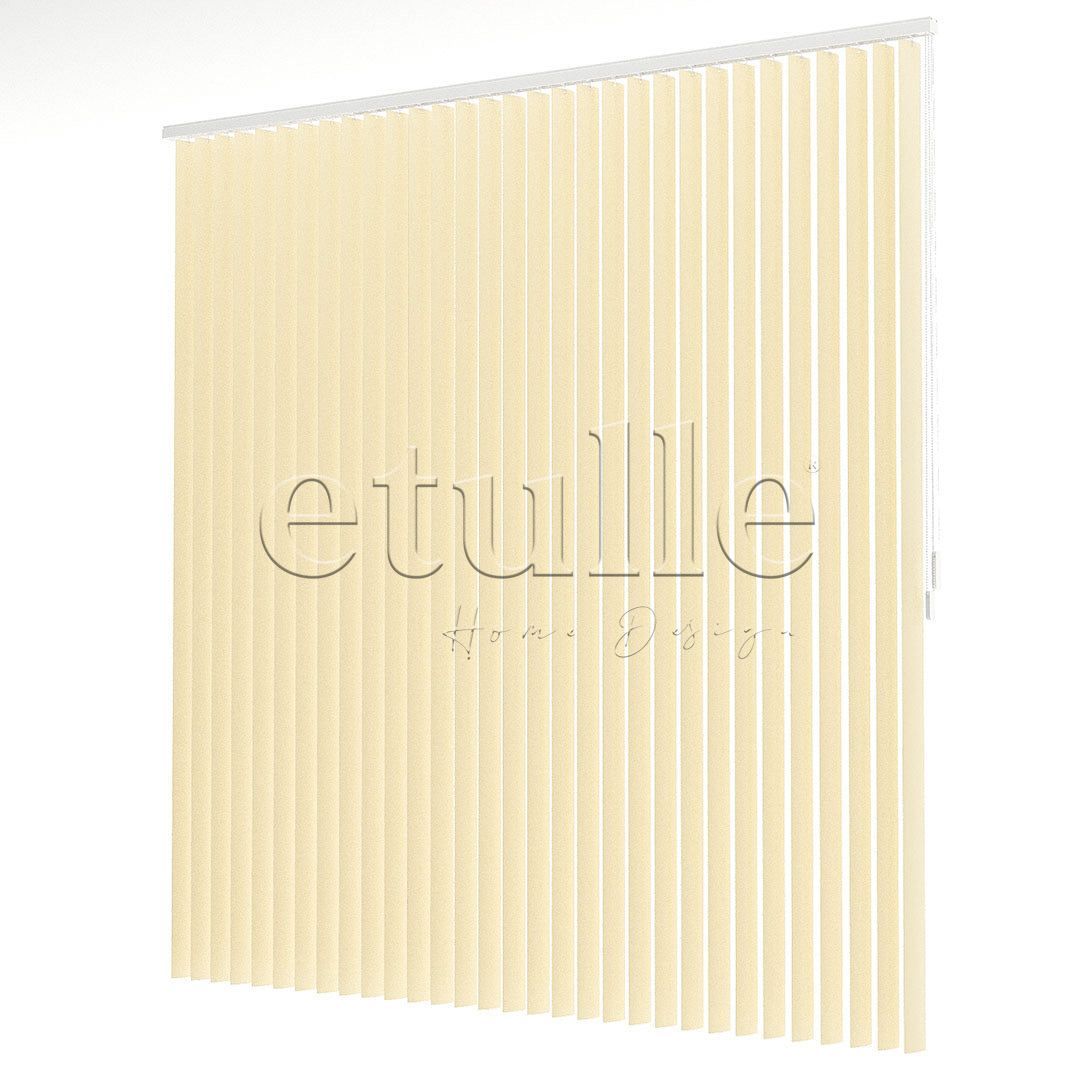 Dark Cream Channeled PVC Vertical Blinds
