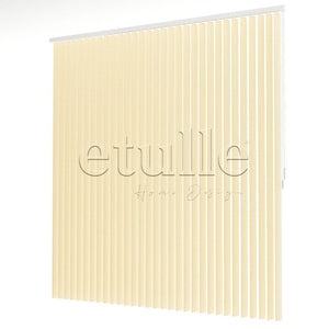 Dark Cream Channeled PVC Vertical Blinds