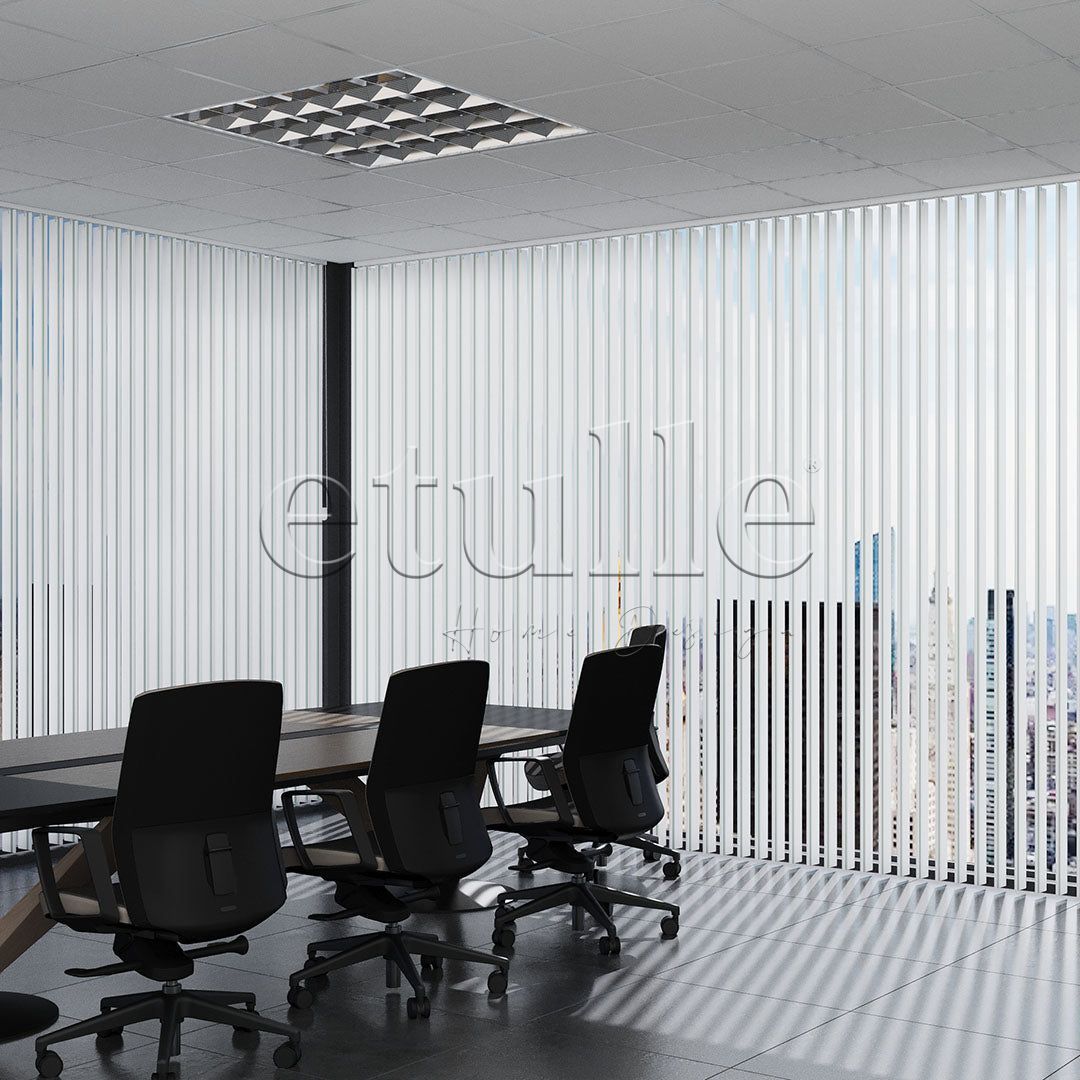 Dark Green - Green Striped PVC Vertical Blinds