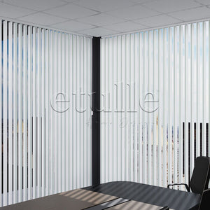 Dark Green - Green Striped PVC Vertical Blinds
