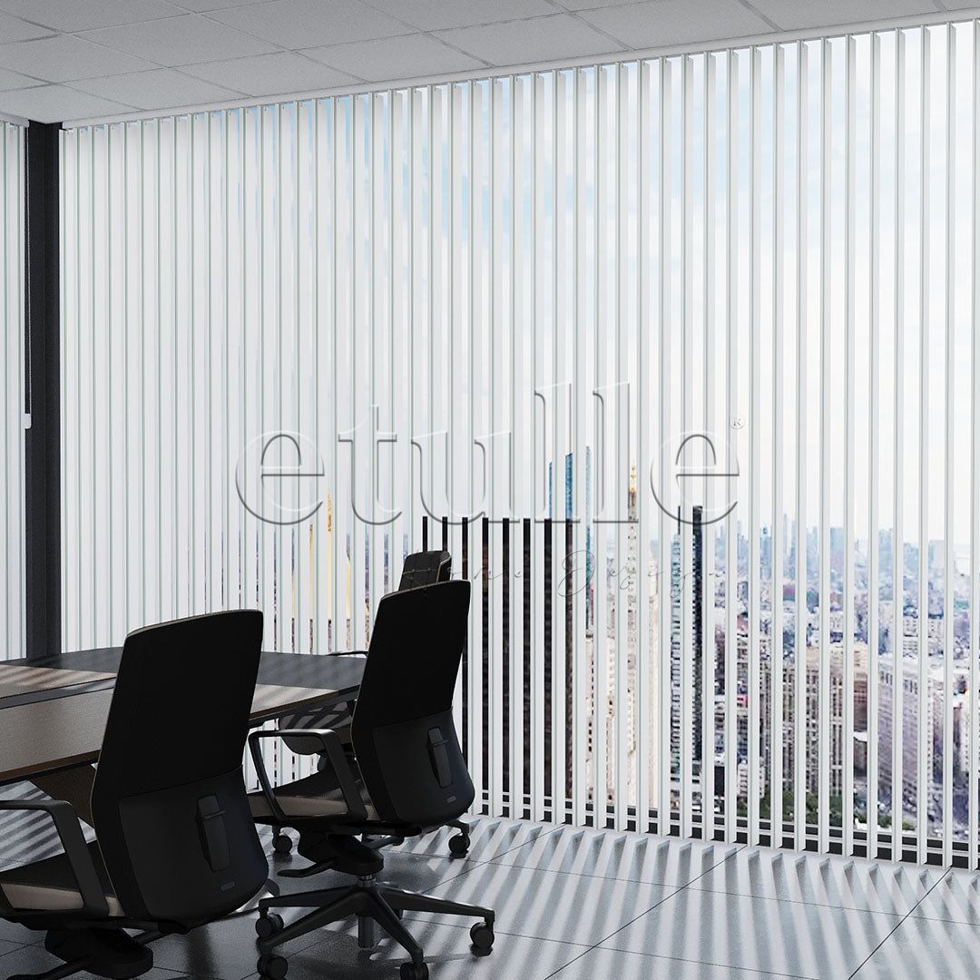 Dark Green - Green Striped PVC Vertical Blinds