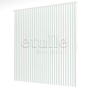 Dark Green - Green Striped PVC Vertical Blinds