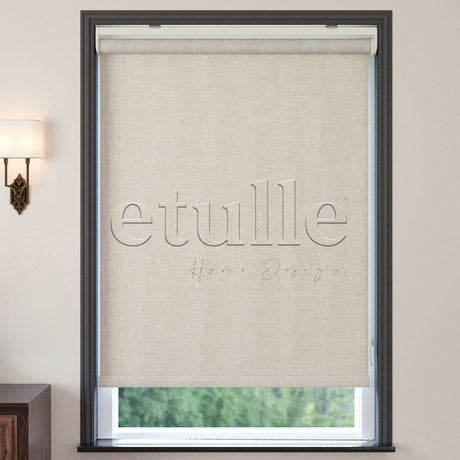 Cream Blackout Linen Roller Blinds | fiorella