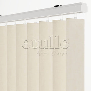 Cream Blackout Fabric Vertical Blinds | Seraphina