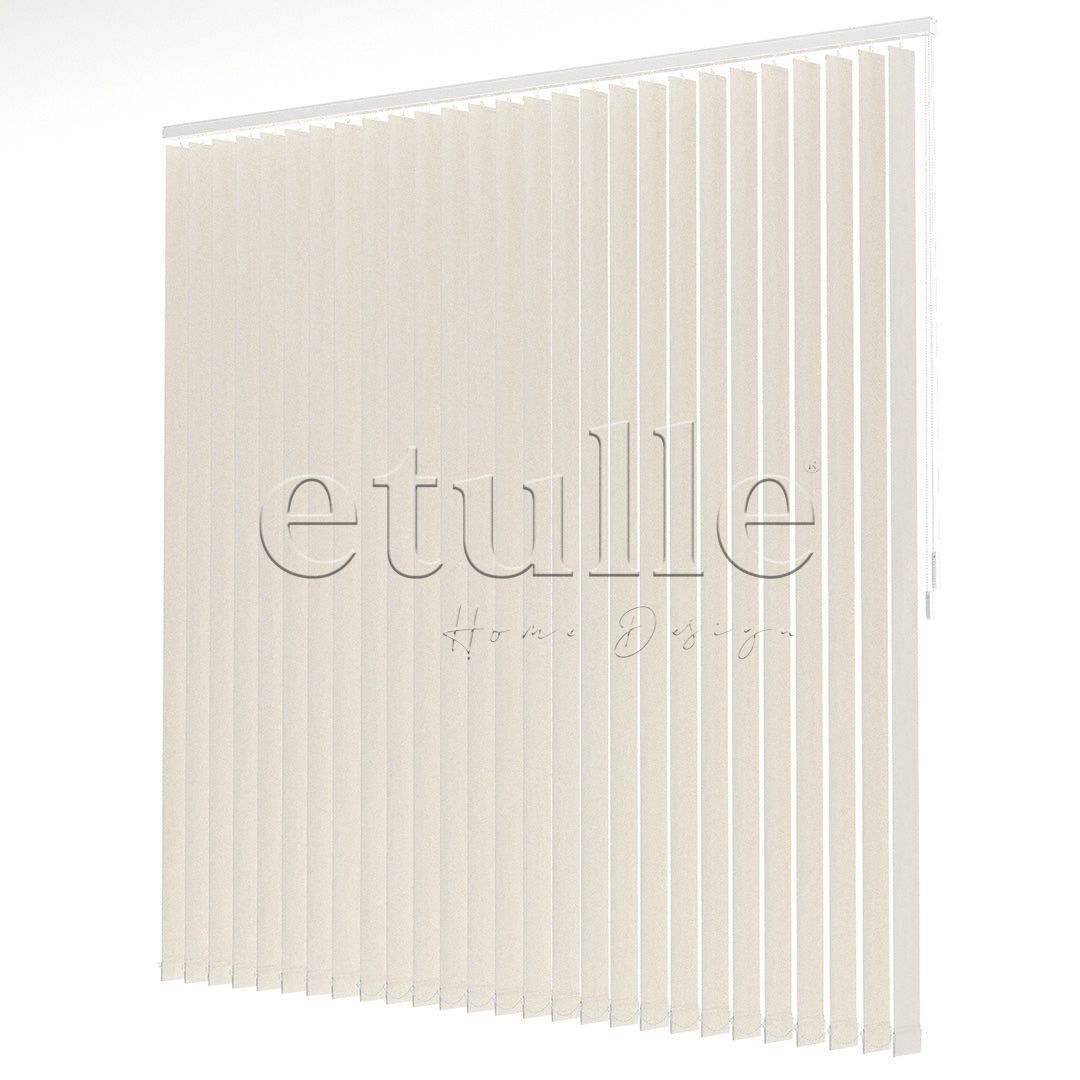 Cream Blackout Fabric Vertical Blinds | Seraphina