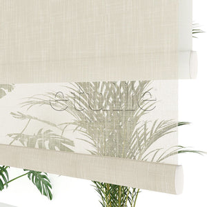 Cream Patterned Double Roller Blind | Abloom