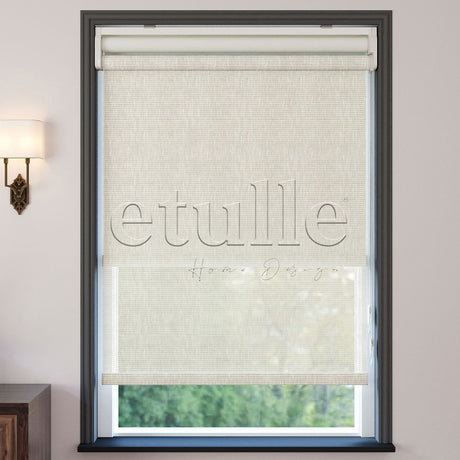 Cream Patterned Double Roller Blind | Estella
