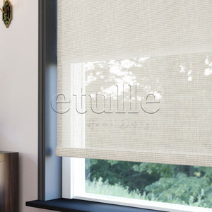 Cream Patterned Double Roller Blind | Estella