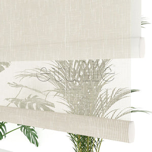 Cream Patterned Double Roller Blind | Floris