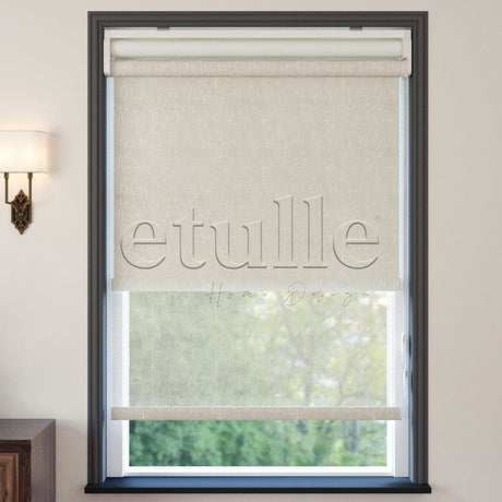Cream Patterned Double Roller Blind | Floris