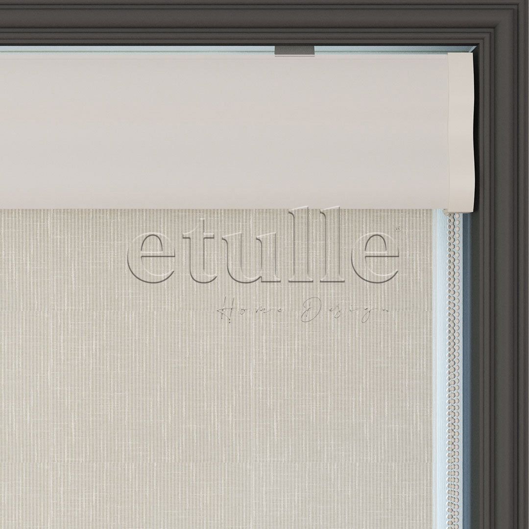 Cream Patterned Double Roller Blind | Floris