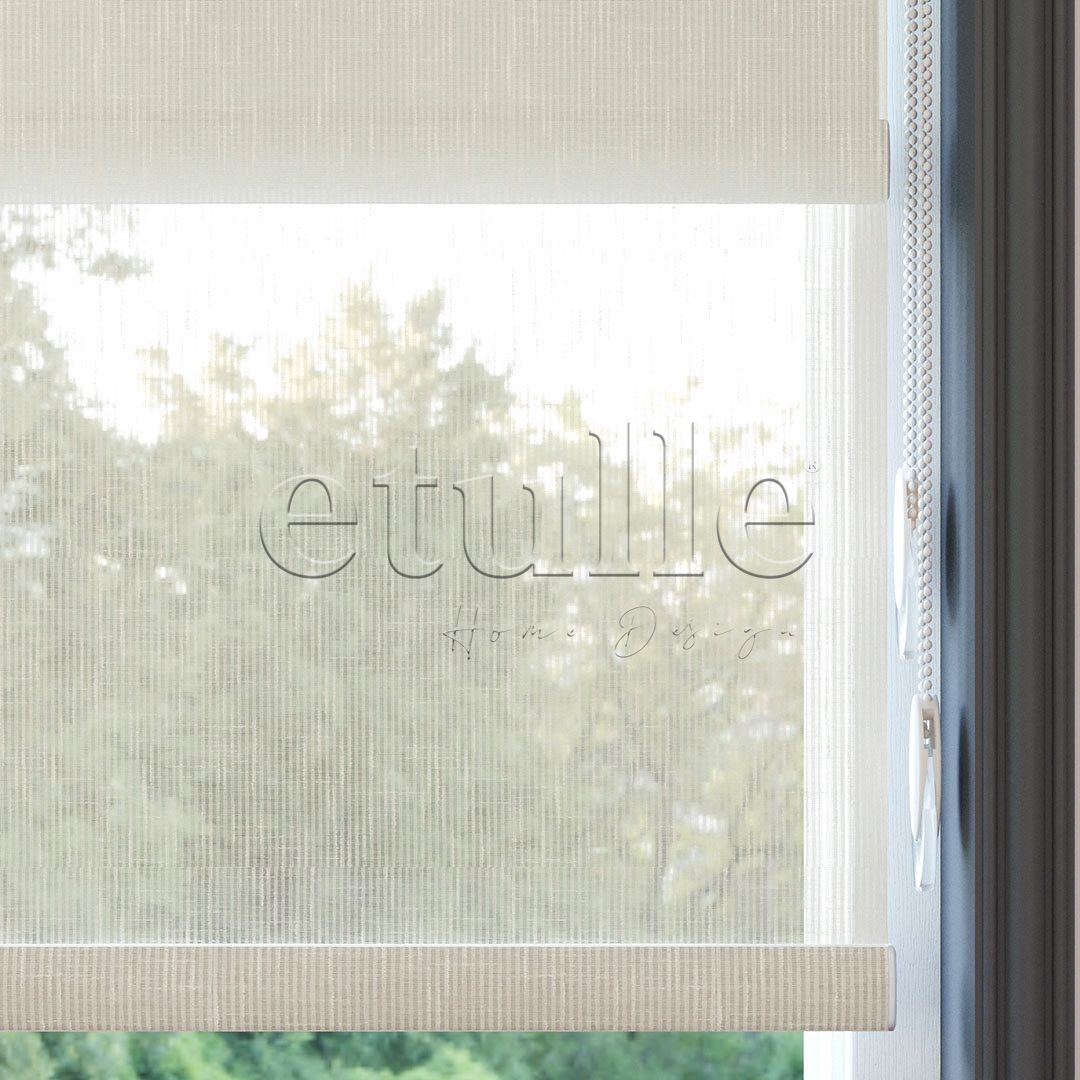 Cream Patterned Double Roller Blind | Floris