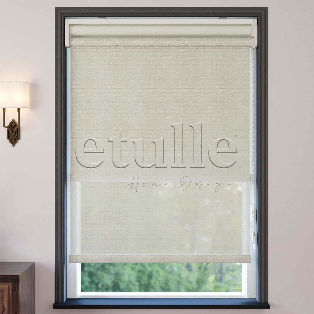 Cream Plain Double Roller Blind | Lucent