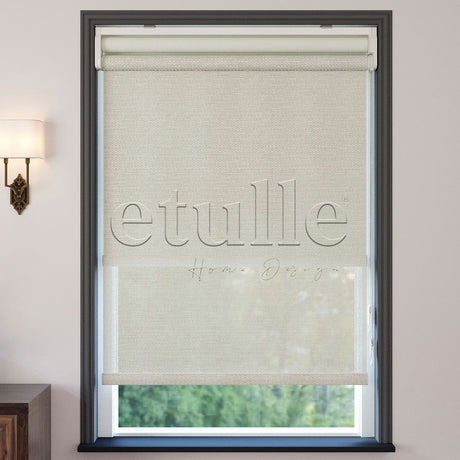 Cream Plain Double Roller Blind | Lucent