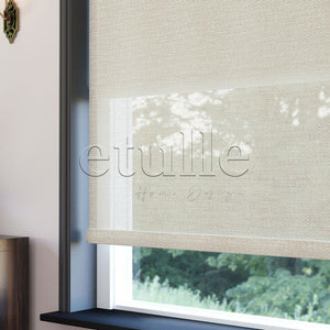Cream Plain Double Roller Blind | Lucent