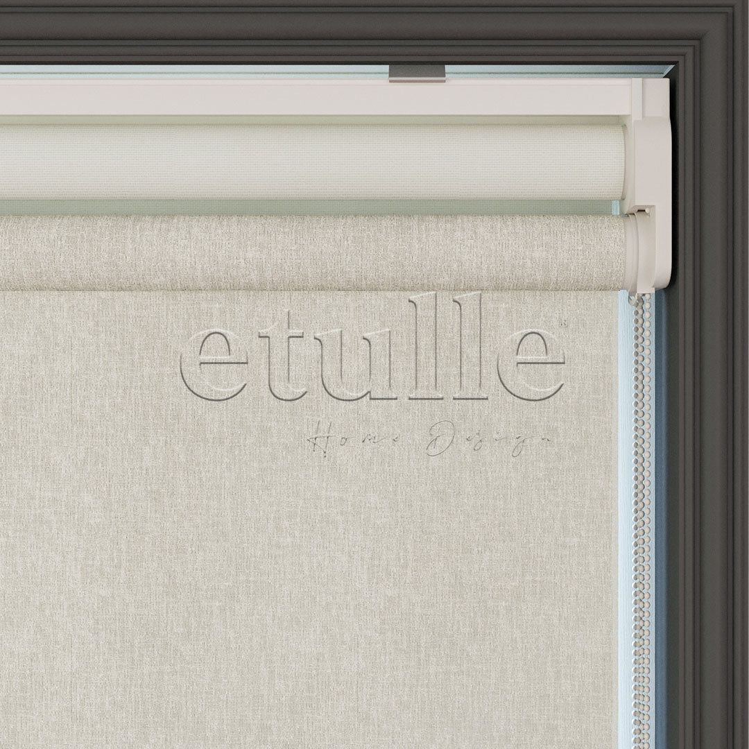 Cream Plain Double Roller Blind | Nevis